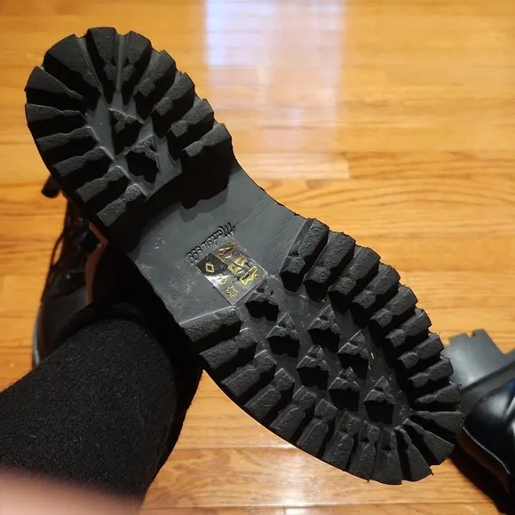 Madewell Rayna Black Lace Up Combat Boots - Picture 4 of 5